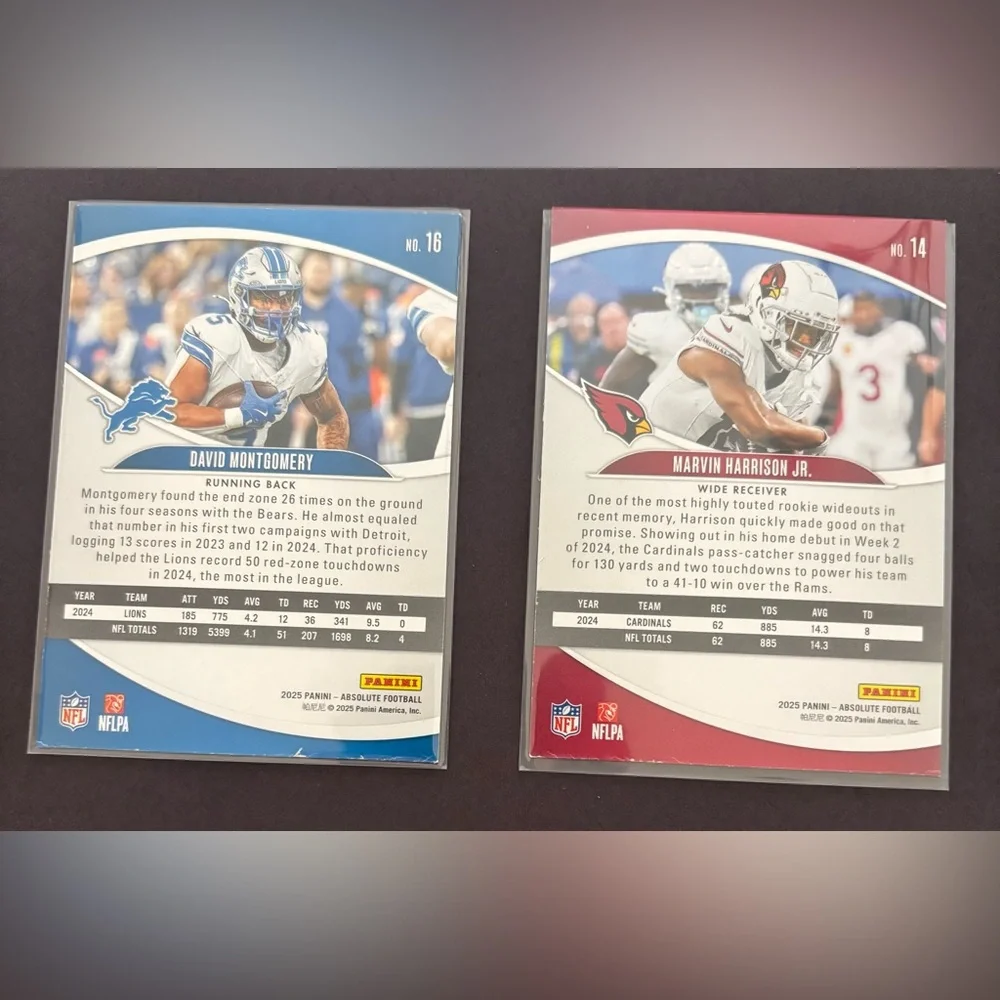 2025 Panini Absolute Football WR Card‎ Lot – 10 Cards | Mint